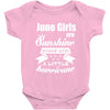 June Girls Are Sunshine Mixed With A Little Hurricane Baby Bodysuit