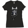 bull dog american falg Ladies Fitted T-Shirt