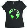 Earth Themed Funny Women's Triblend Scoop T-shirt