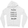 number one dad funny t shirt binary nerd geek tee s 3xl Zipper Hoodie