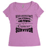 never underestimate the strength and power of a cancer survivor Women's Triblend Scoop T-shirt