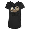 otterly wasted drinking Maternity Scoop Neck T-shirt