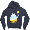 totoro sunflower Zipper Hoodie