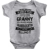 Super Cool Granny Of A Freaking Awesome Granddaughter Baby Onesie