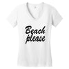 beach please Women's V-Neck T-Shirt