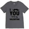 i moustache you to be my valentine V-Neck Tee