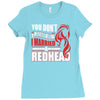 you dont scare me i married a redhead Ladies Fitted T-Shirt