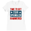 star spangled hammered Ladies Fitted T-Shirt