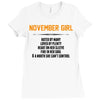 November Girl Hated By Many Ladies Fitted T-Shirt