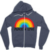 Peace &amp; Love Zipper Hoodie