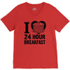 24 hour breakfast V-Neck Tee