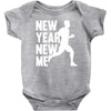 new year, new me running fitness Baby Bodysuit