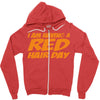 red ginger hair day Zipper Hoodie