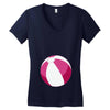 Pink Beachball Baby Girl Women's V-Neck T-Shirt