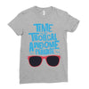 time to go tropical awesome paradise Ladies Fitted T-Shirt