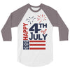 happy 4th of july 3/4 Sleeve Shirt