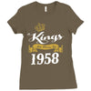 kings are born in 1958 Ladies Fitted T-Shirt