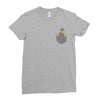 Cat Pocket Ladies Fitted T-Shirt