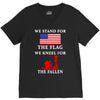 We Stand For The Flag We Kneel For The Fallen V-Neck Tee