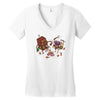 bar fight Women's V-Neck T-Shirt