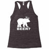 new bear deer beer funny Racerback Tank