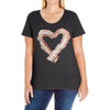 bacon heart Ladies Curvy T-Shirt