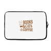books and cats and coffee Laptop sleeve