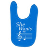 she wants the d black Baby Bibs