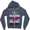 Reading Yoga Wine Balance Zipper Hoodie