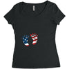 4th of July Baby Foot Women's Triblend Scoop T-shirt