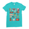 vintage electronic retro technology Ladies Fitted T-Shirt