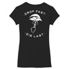 drop fast die last back Women's V-Neck T-Shirt