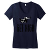 get high Women's V-Neck T-Shirt