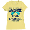 awesome civil engineer looks like Ladies Fitted T-Shirt