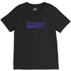 scotland born and raised retro white &amp; navy international country V-Neck Tee