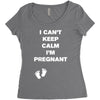 I Can't Keep Calm I'm Pregnant Women's Triblend Scoop T-shirt