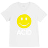 acid house smiley face 90's rave club hardcore party V-Neck Tee