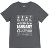 Born In January V-Neck Tee