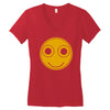 funny smiley face Women's V-Neck T-Shirt