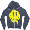 melting acid smiley face Zipper Hoodie
