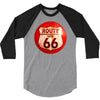 route 66 sign distressed, ideal birthday gift or present 3/4 Sleeve Shirt