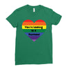 You're Looking At A Rainbow Ladies Fitted T-Shirt