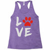 love dog paw Racerback Tank