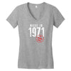 Made In 1971 All Original Parts Women's V-Neck T-Shirt