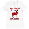 deer hunter body piercing by remington black tee shotgun rifle hunting Ladies Fitted T-Shirt