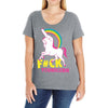 gay pride f#ck younicorn funny rude unicorn Ladies Curvy T-Shirt