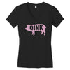 pig oink funny Women's V-Neck T-Shirt