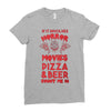 horror movies, pizza and beer Ladies Fitted T-Shirt