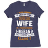 Super Cool Wife Of A Freaking Awesome Husband Ladies Fitted T-Shirt