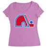 quebec nordiques Women's Triblend Scoop T-shirt